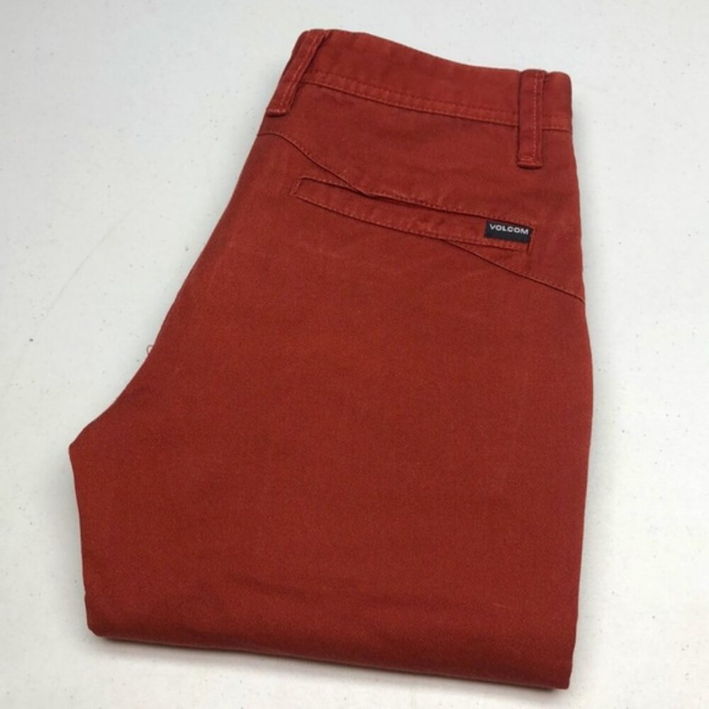 LIKE NEW VOLCOM RUST FRICKIN MODERN STRETCH STRAIGHT CHINOS 25x26 ⭐️
